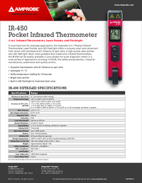 Thumbnail of document Data Sheet - IR-450 Infrared Pocket Thermometer